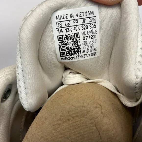 Adidas Men's Low-Cut Course A Pied Athletic Sneakers 1Y3001 White Size 14M - Picture 8 of 8